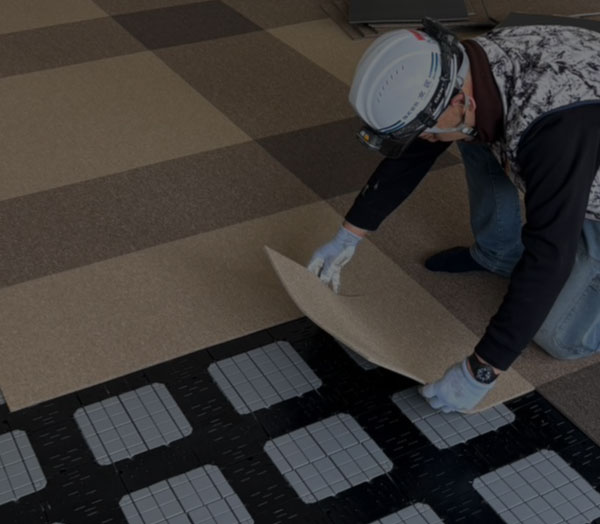 床工事作業写真